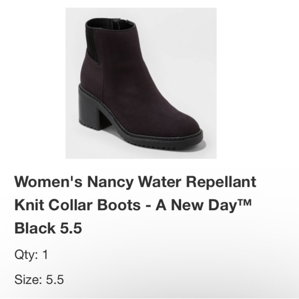 Women’s Nancy Water Repellent Knit Collar Boots — A New Day